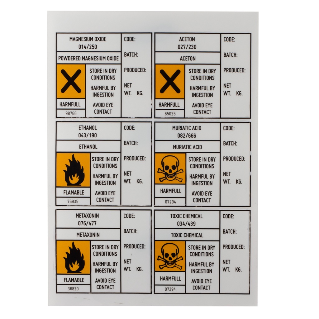 Autocollants en polyester transparents 75gsm/53μ (à toner sec/laser) (PACKS)